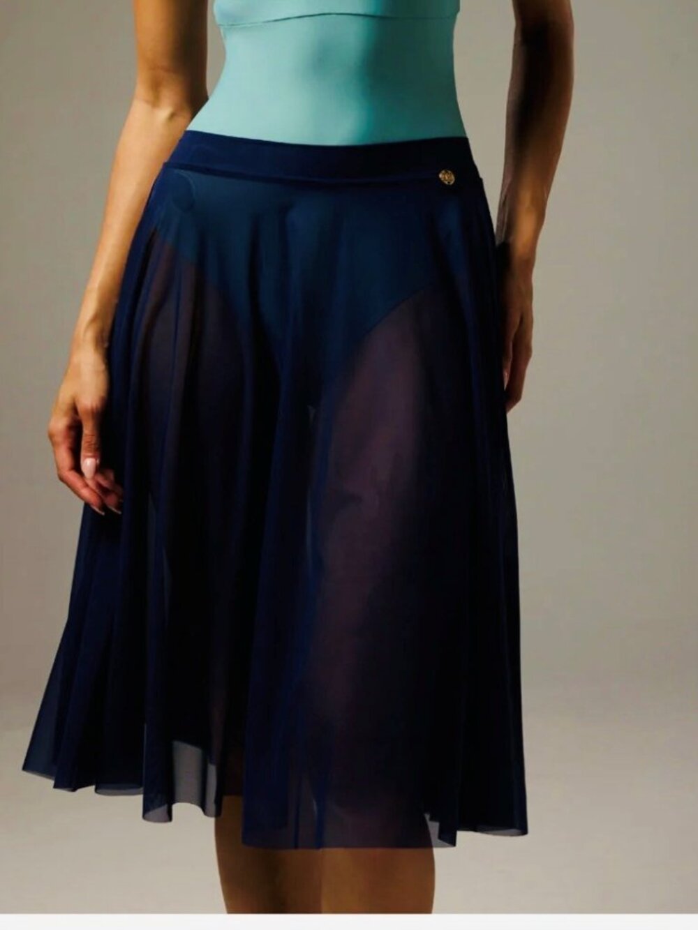 Beautiful black Bodile nylon and elastane mesh ballet skirt size xs/s - Picture 3 of 6